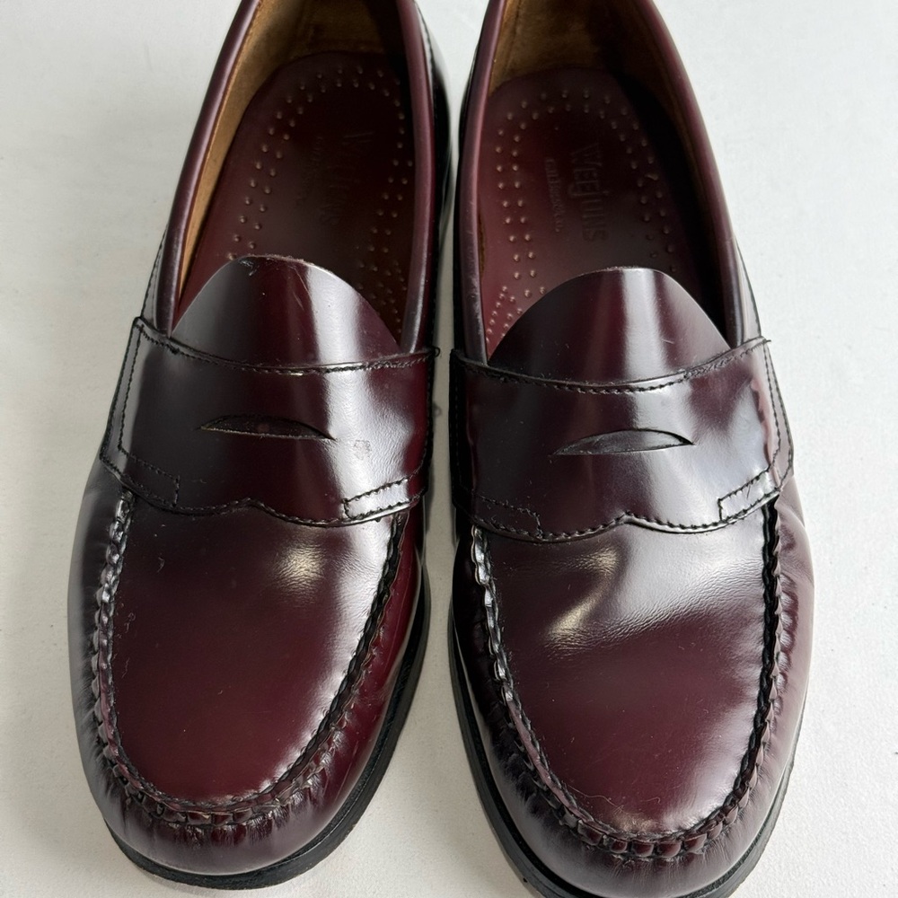 G.H. Bass & Co. Burgundy Leather Penny Loafers - Picture 2 of 16